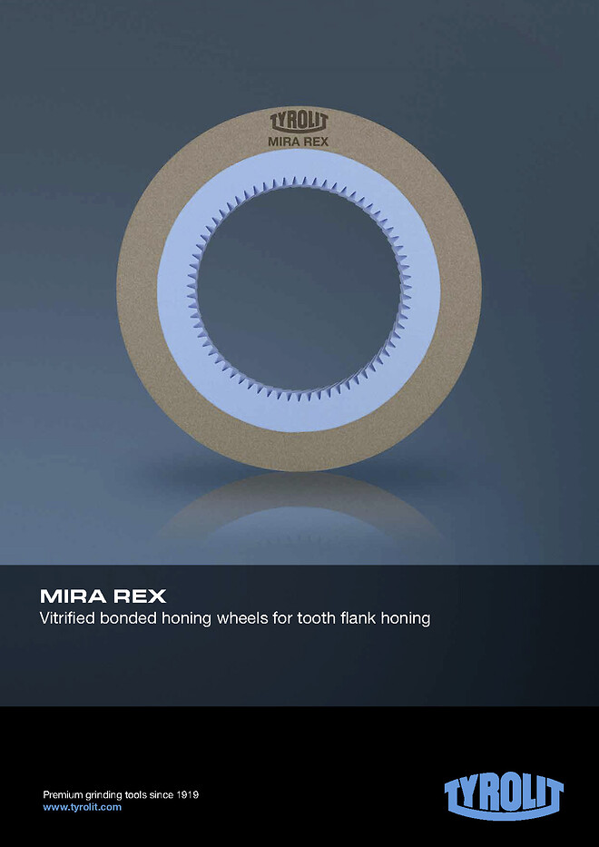 TYROLIT - MIRA REX - Vitrified bonded honing wheels for tooth flank honing.