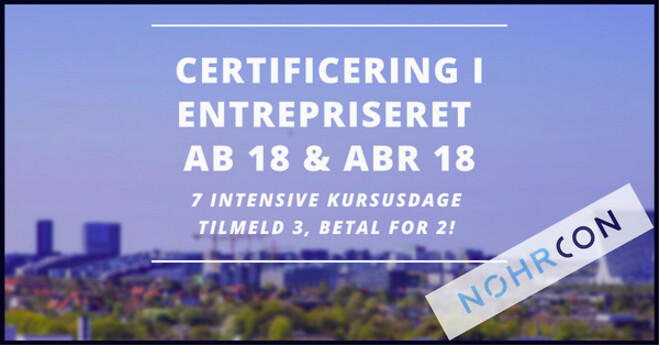 Certificering i entrepriseret AB 18 og ABR 18 - Nohrcon