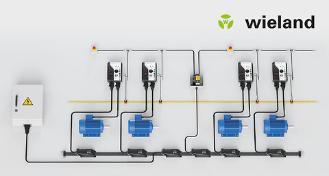 Wieland Electric podis® flatkabel för decentraliserad energidistribution 