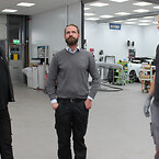 Peter Lövsta, Andreas Axelsson och Daniel Pettersson i den nya anläggningen.