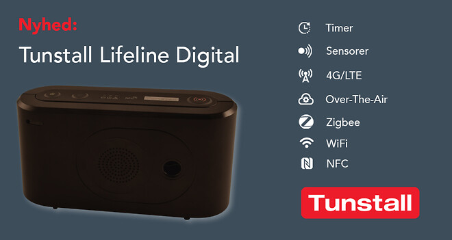 Tunstall Lifeline Digital er et digitalt nødkald.