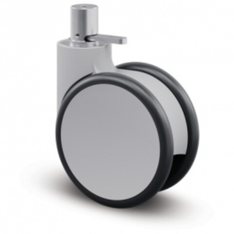 Swivel Castors with central, wheel or directional lock 150 mm Forma, 694GUFP150R33-32 L30 1xM6 grey