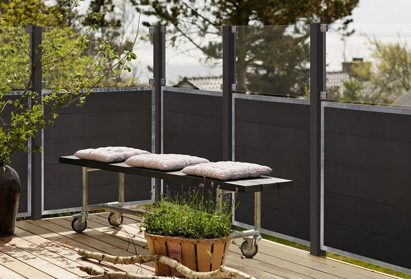 Futura kombineret med glashegn building supply dk Terrasse afskærmning