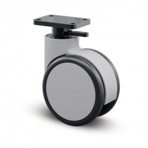 Swivel Castors with central, total or directional lock 125 mm Forma, 6944UFP125P33 L1-L30 grey