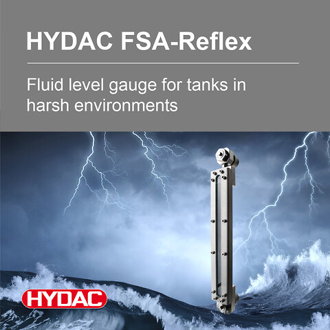 Hydac Nivåglass for væsketanker - Nivåglass, hydraulikk, dieseltanker, hydraulikksystem 