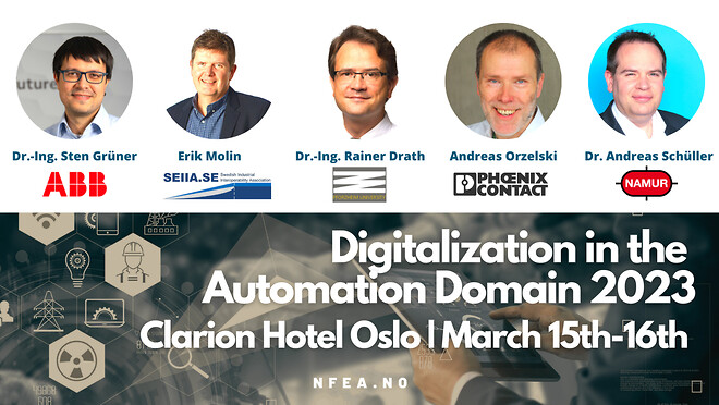 Digitalization in the Automation Domain 2023 arrangeres i  Oslo , 15-16 mars. Konferansen er på Engelsk!