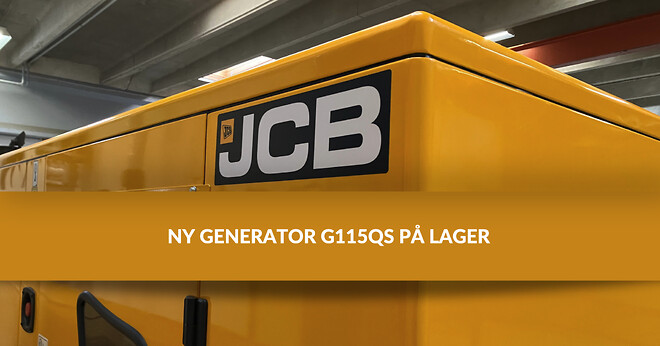 JCB generator på lager i Glostrup Denmark