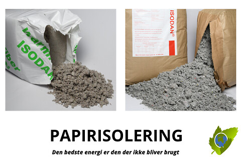 Papirisolering - både til indblæsning med isoleringsmaskine og til manuel udlægning - Spar penge på at isolere med papir