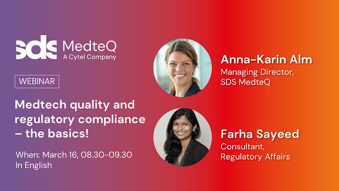 Anna-Karin Alm och Farha Sayeed från SDS MedteQ