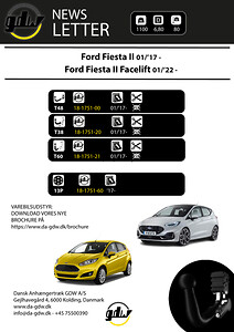 Ford Fiesta + Fiesta Facelift anhængertræk fast og aftageligt fra Dansk Anhængertræk GDW