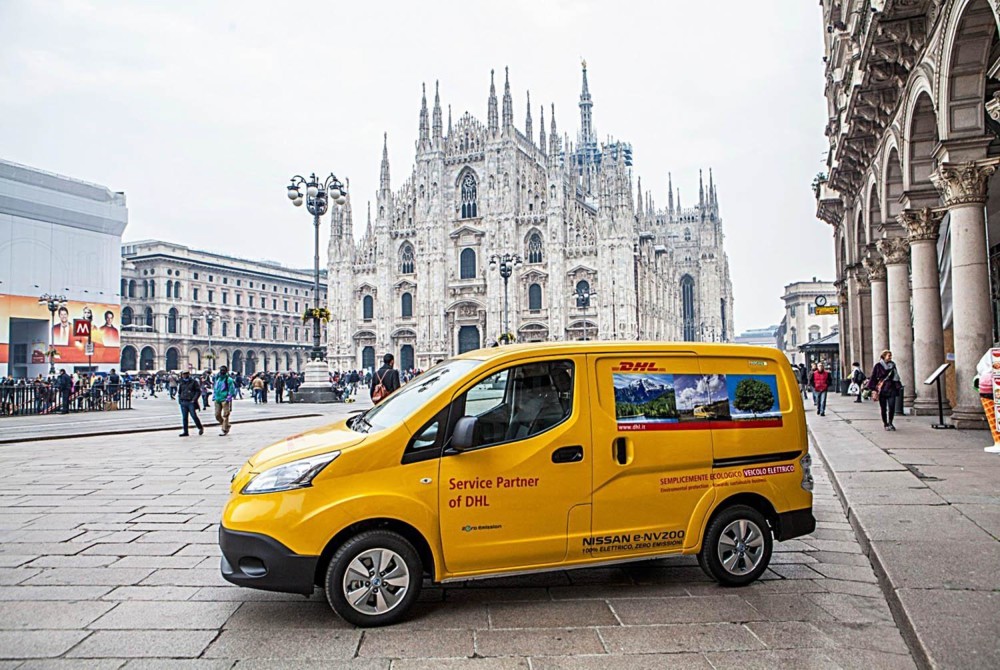 DHL kjører elektrisk i Milano og i Roma