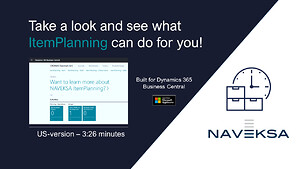 Itemplanning, naveksa, business central