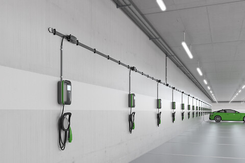 Når effektiviteten er det vigtigste - Struktureret installation af ladestationer med Wieland Electrics podis 5g16 fladkabel