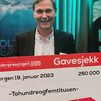 Daglig leder i Fishwell mottok 19. januar 2023 Gründerprisen under Gründerpresangen i Bergen.