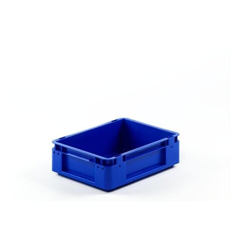 S-kasse 400x300x120 mm u/hå.hul - blå