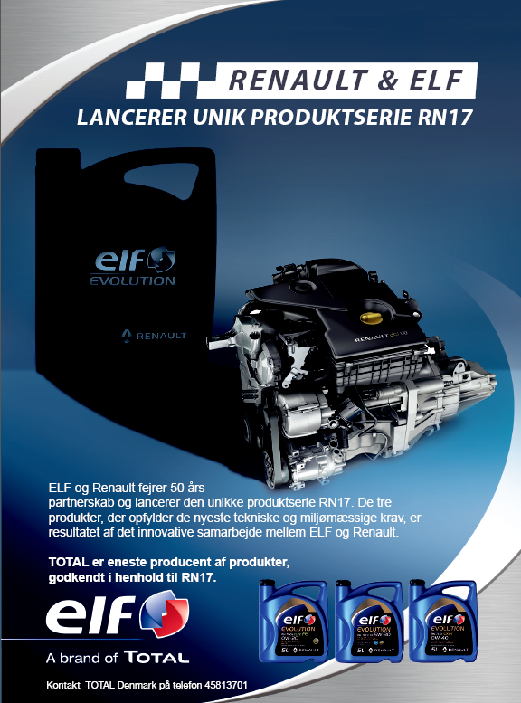 ELF & Renault lancerer unik produktserie RN17