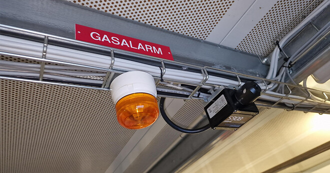 Stand-alone gasdetektor GP-SA fra Geopal detekterer for ammoniak