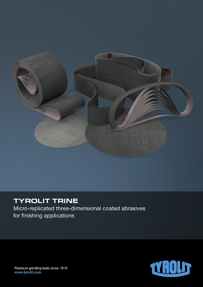 TYROLIT TRINE Micro-replicated three-dimensional coated abrasives for finishing applications