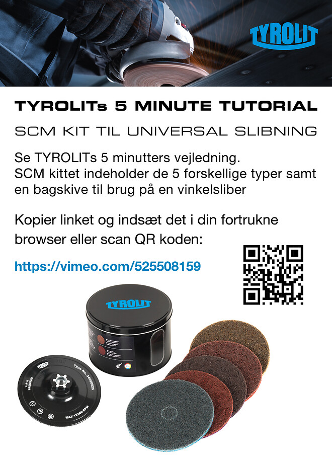 TYROLITs 5 minute tutorial - SCM kit med de 5 typer SCM disc
