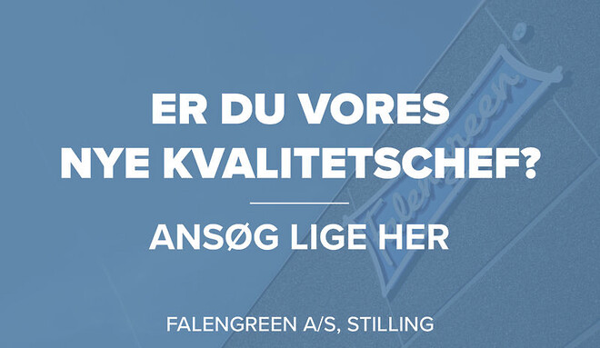 kvalitetschef; Falengreen, QA, quality manager