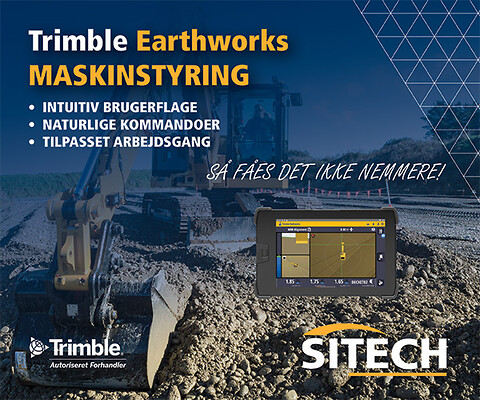 Trimble Earthworks maskinstyring - SITECH Trimble Earthworks maskinstyring