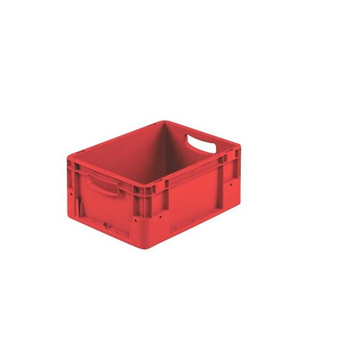 S-kasse 400x300x180 mm m/hå.hul - rød