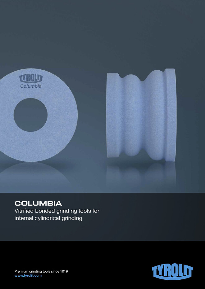 TYROLITs - COLUMBIA Vitrified bonded grinding tools for internal cylindrical grinding.
