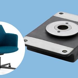 Møbelkomponenten Tilter er en komfortabel vippefunktion i blandt andet Lammhults Carousel konferencestol.