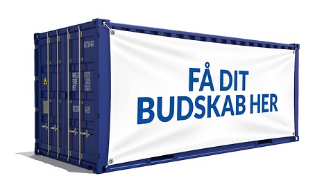 Lej en bannercontainer hos ALPHA Containers A/S - Lej eller køb en bannercontainer