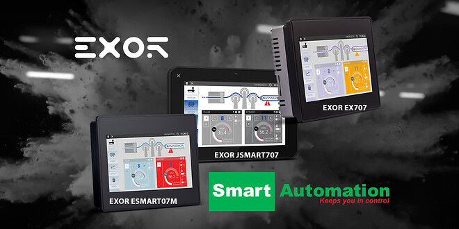 Smart Automation tilbyder 3 varianter af lagerførte EXOR 7\" HMI paneler