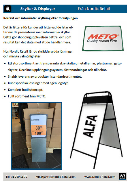 Nordic Retail - Skyltar & displayer