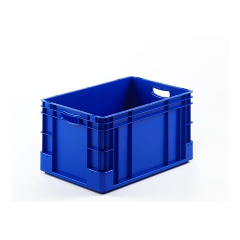 S-kasse 600x400x320 mm m/hå.hul - blå
