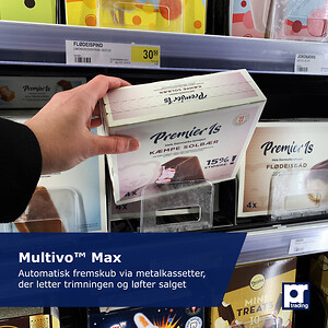 Multivo™ Max, 
Automatisk fremskub via metalkassetter, der letter trimningen og løfter salget
