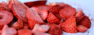 Fig. 1: Frysetørrede jordbær.