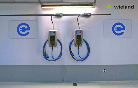 Wieland podis® flatkabel för installation av laddboxar 
