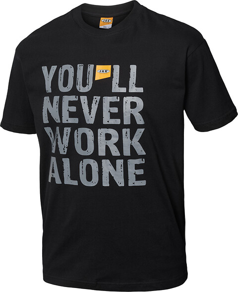 You'll never work alone, T-shirt, 8504 - Sort