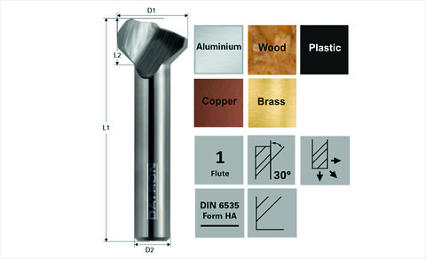 DATRON Planfræser / Face mill - face milling og planfræser for \naluminium, plast. En \nfræser i Datrons værktøjsortiment