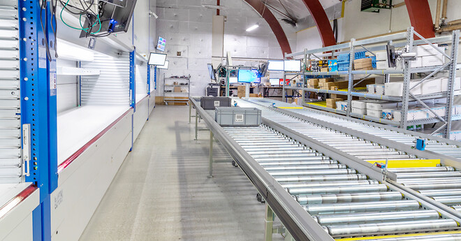 Automatiserede rullebaner sikrer fast struktur i det interne vareflow