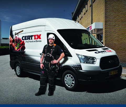 Serviceeftersyn af løfteudstyr, kraner og faldsikring - CERTEX Danmark Serviceteam