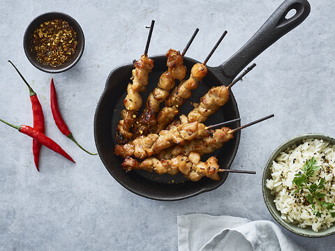 Yakitori kyllingespyd Chili
