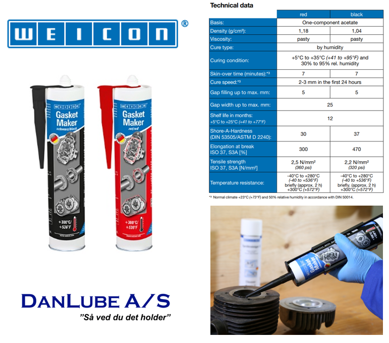 WEICON Gasket Maker Permanent elastisk specialforsegling