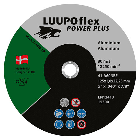 Luupoflex Power PLUS – plan skærreskive til alu.