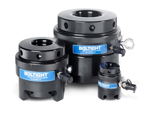Boltight™ hydrauliska sträckningsverktyg | Kontakta Nord-Lock idag! - Boltights standard hydrauliska skruvsträckningsverktyg är beräknad för top side applikationer. Varje verktyg består av en hydraulcylinder, brygga, sträckare och hylsa.  