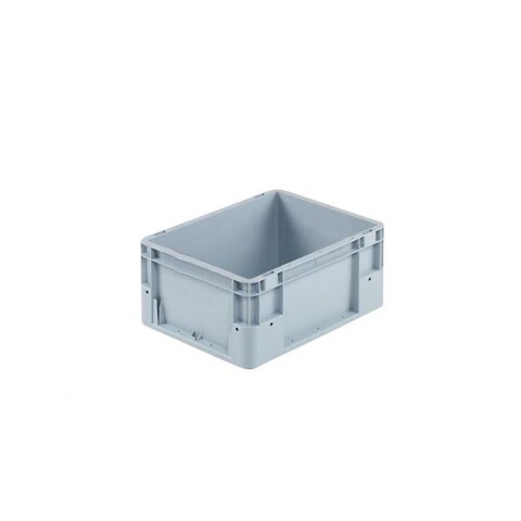 S-kasse 400x300x180 mm u/hå.hul - grå