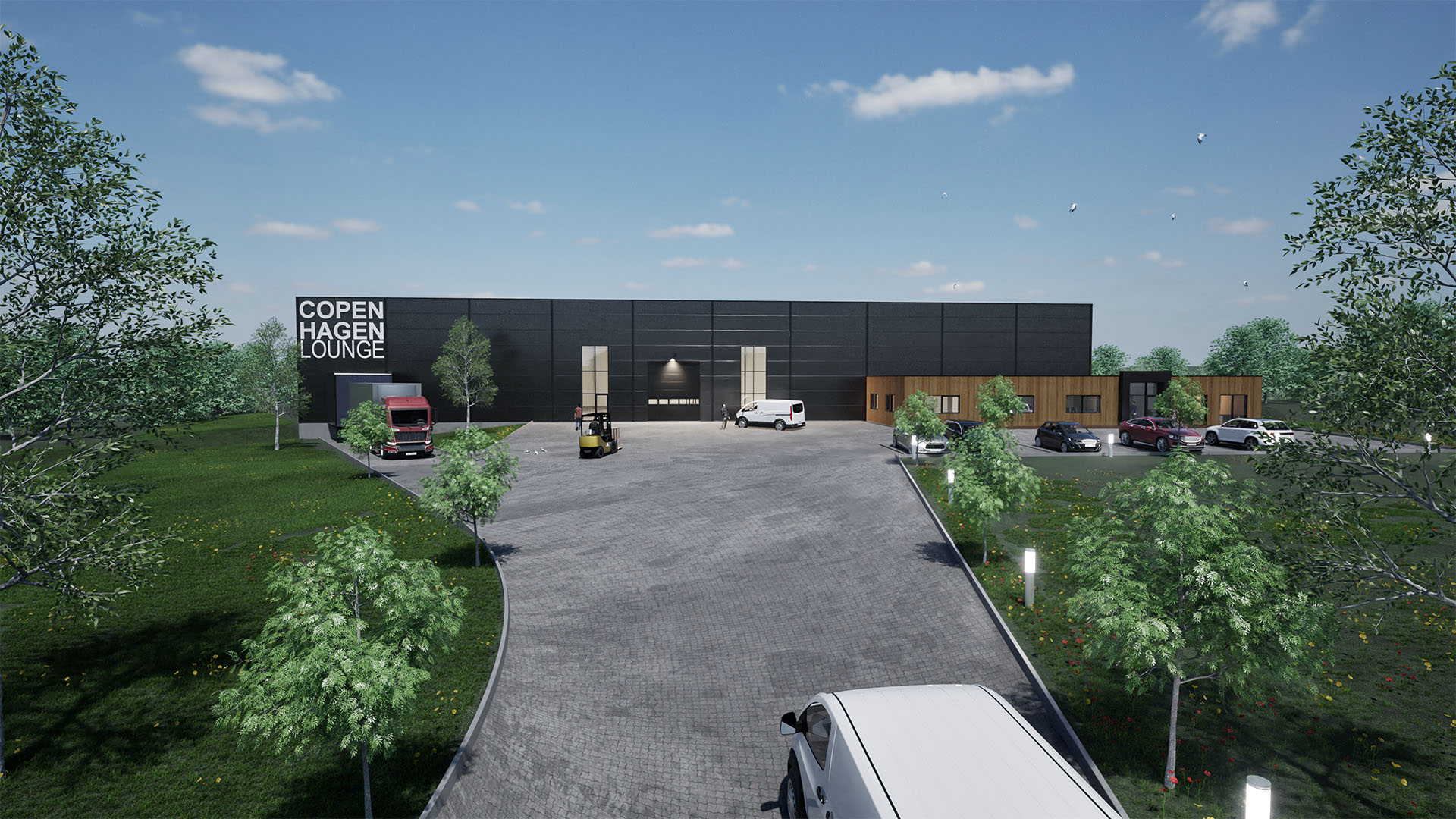 Kontor- og lagerbyggeri til CPH Lounge i Hillerød