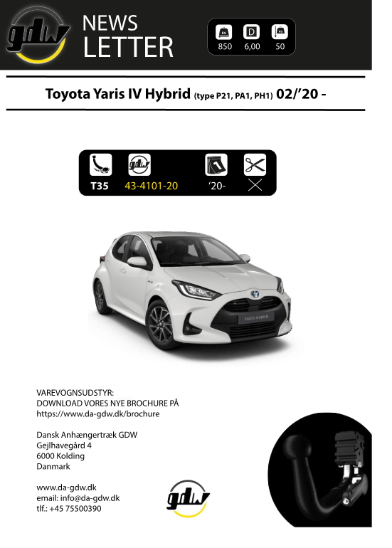 Toyota Yaris Hybrid MY20 aftageligt