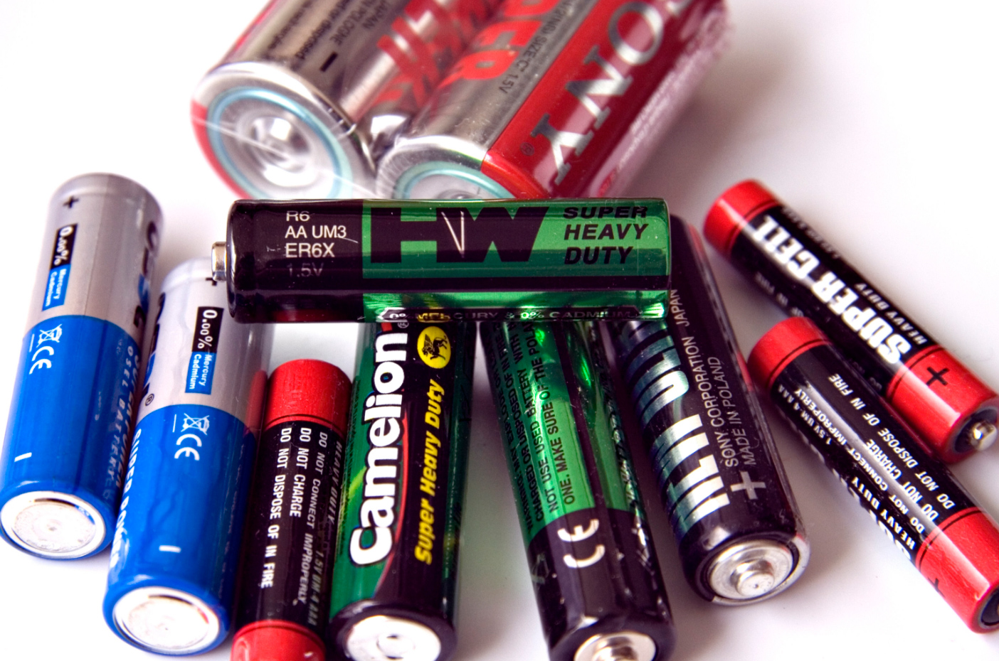 for få brugte batterier til genbrug