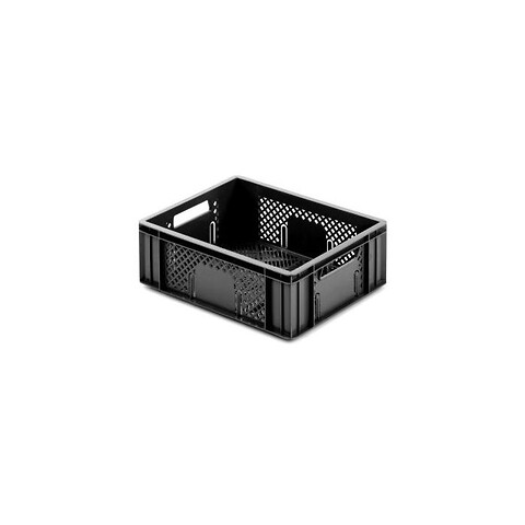 R-kasse perf. 400x300x142 mm - sort
