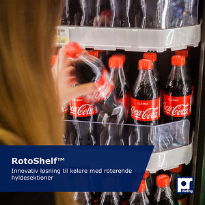 RotoShelf™,
Innovativ løsning til kølere med roterende hyldesektioner