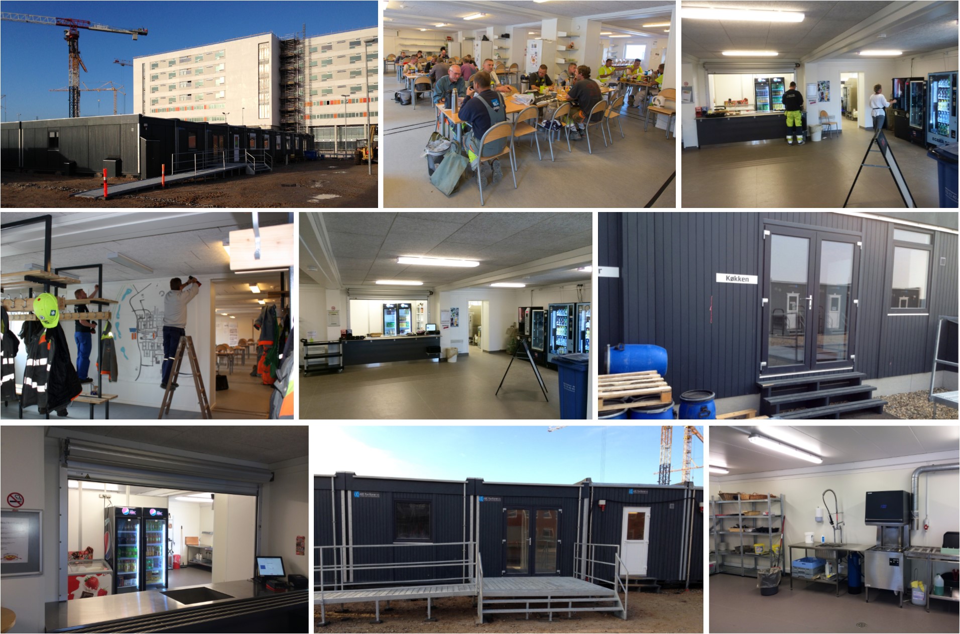 700 m2 modul kantine og køkken til midlertidig opsætning udlejes ... Modul køkken